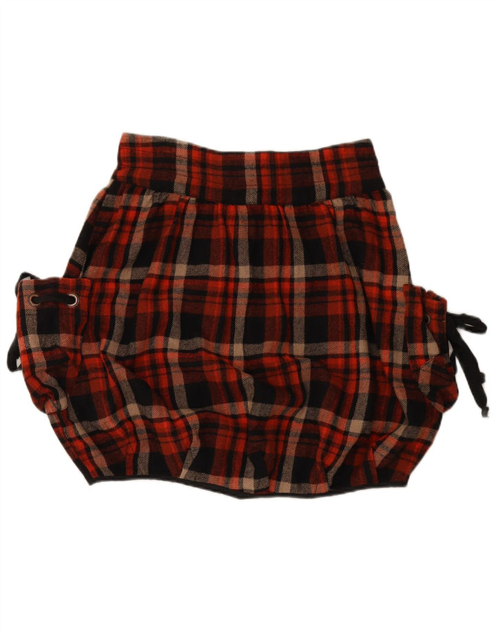 FORNARINA Gonna a palloncino da donna grande W34 in lana a quadri multicolore