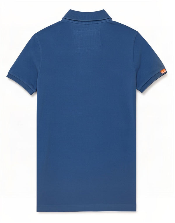 Polo da uomo Superdry Small in cotone blu