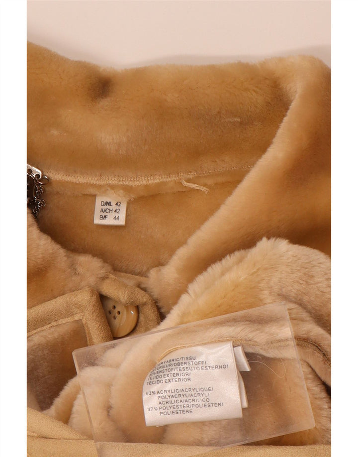 Giacca Sherpa da donna VINTAGE EU 44 XL Acrilico beige