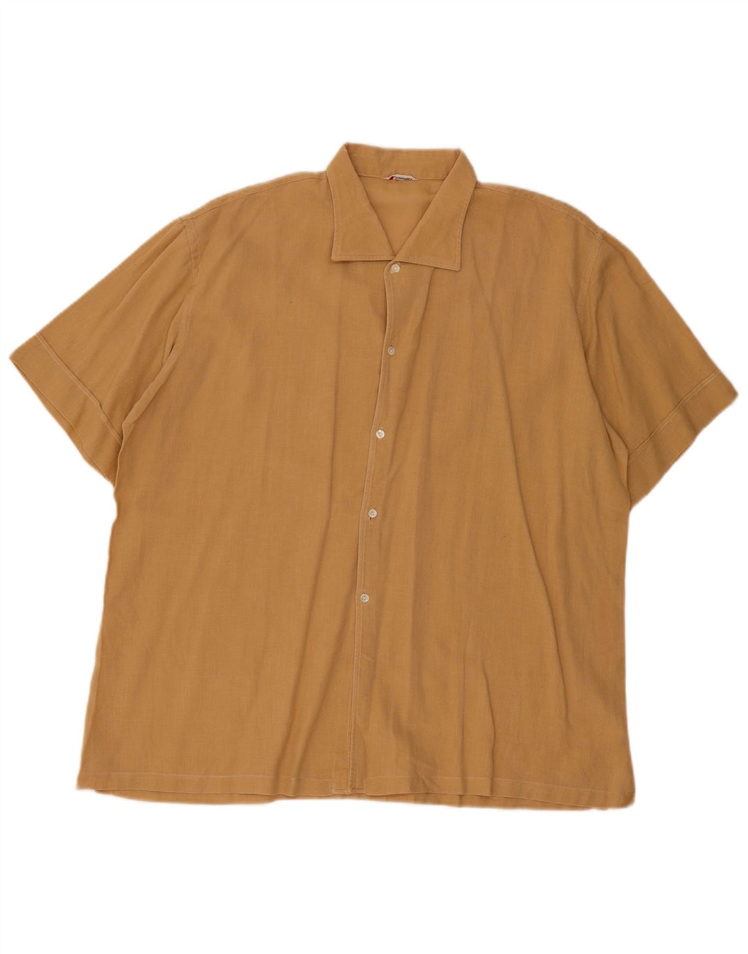 Camicia vintage da uomo a maniche corte XL Beige