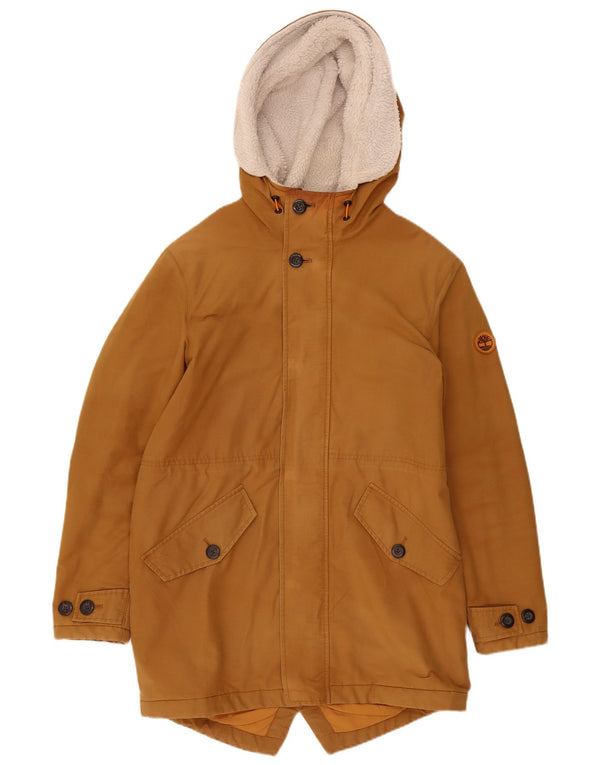 Timberland Giacca da uomo Sherpa Parka con cappuccio UK 36 Small Marrone Cotone