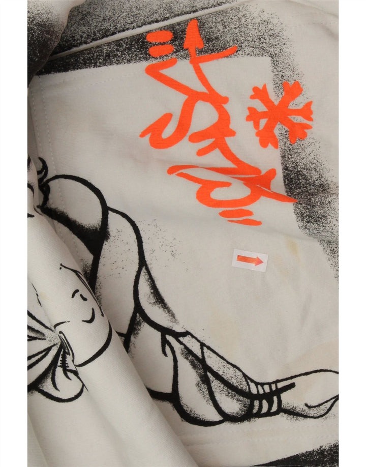 Felpa con cappuccio grafica Frozen da donna ZARA UK 10 piccola bianca