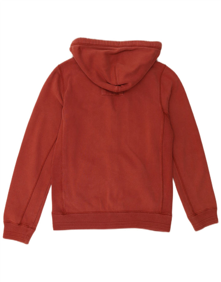 FAT FACE Maglione con cappuccio e zip da uomo piccolo bordeaux