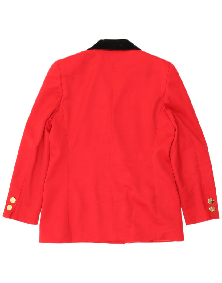 Giacca blazer doppiopetto da donna chic UK 18 XL color block rosso