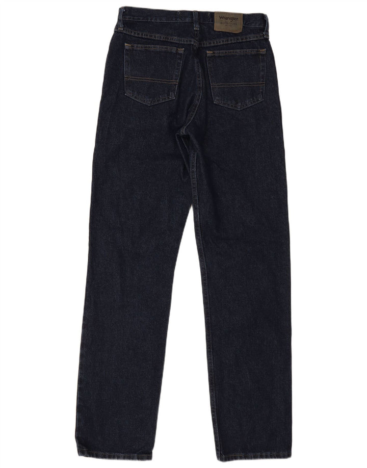 Jeans dritti autentici da uomo Wrangler W30 L34 cotone blu navy