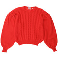 Maglione maglione girocollo da donna vintage IT 44 Mohair rosso medio