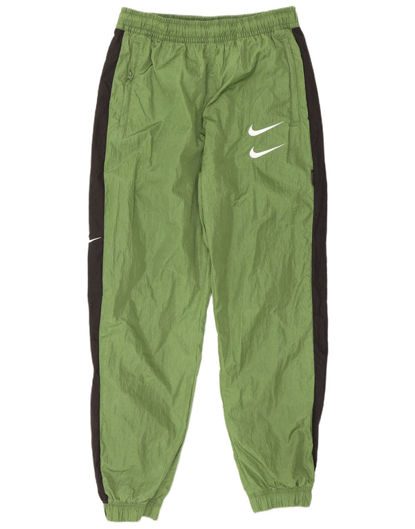Pantaloni da tuta con grafica Nike Swoosh da uomo, pantaloni da jogging, nylon verde medio