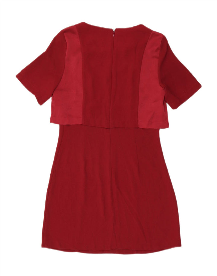 Abito a trapezio da donna Topshop UK 10 piccolo poliestere rosso