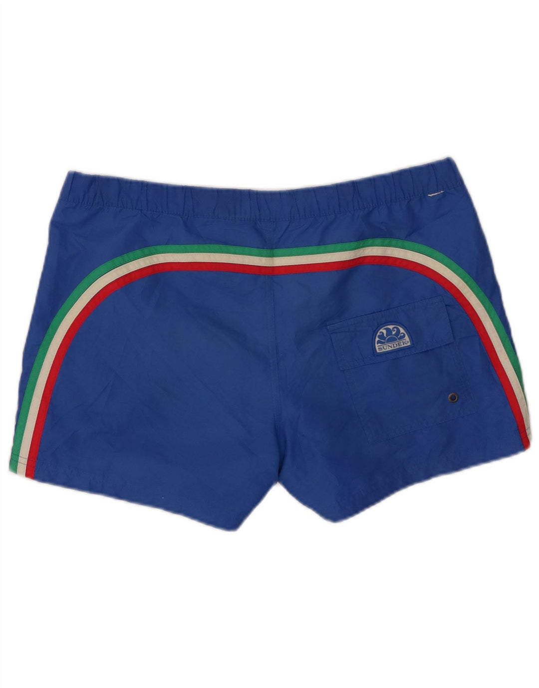 Pantaloncini da bagno da uomo Sundek grandi in poliestere blu
