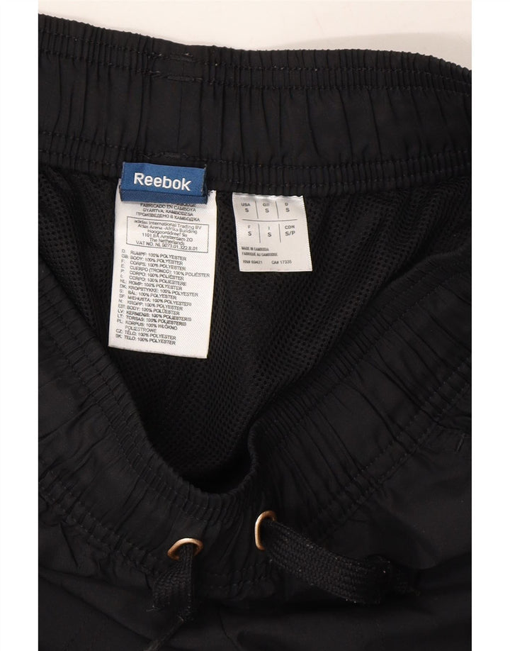 REEBOK Mens Tracksuit Trousers Small  Black Polyester Vintage Reebok and Second-Hand Reebok from Messina Hembry 