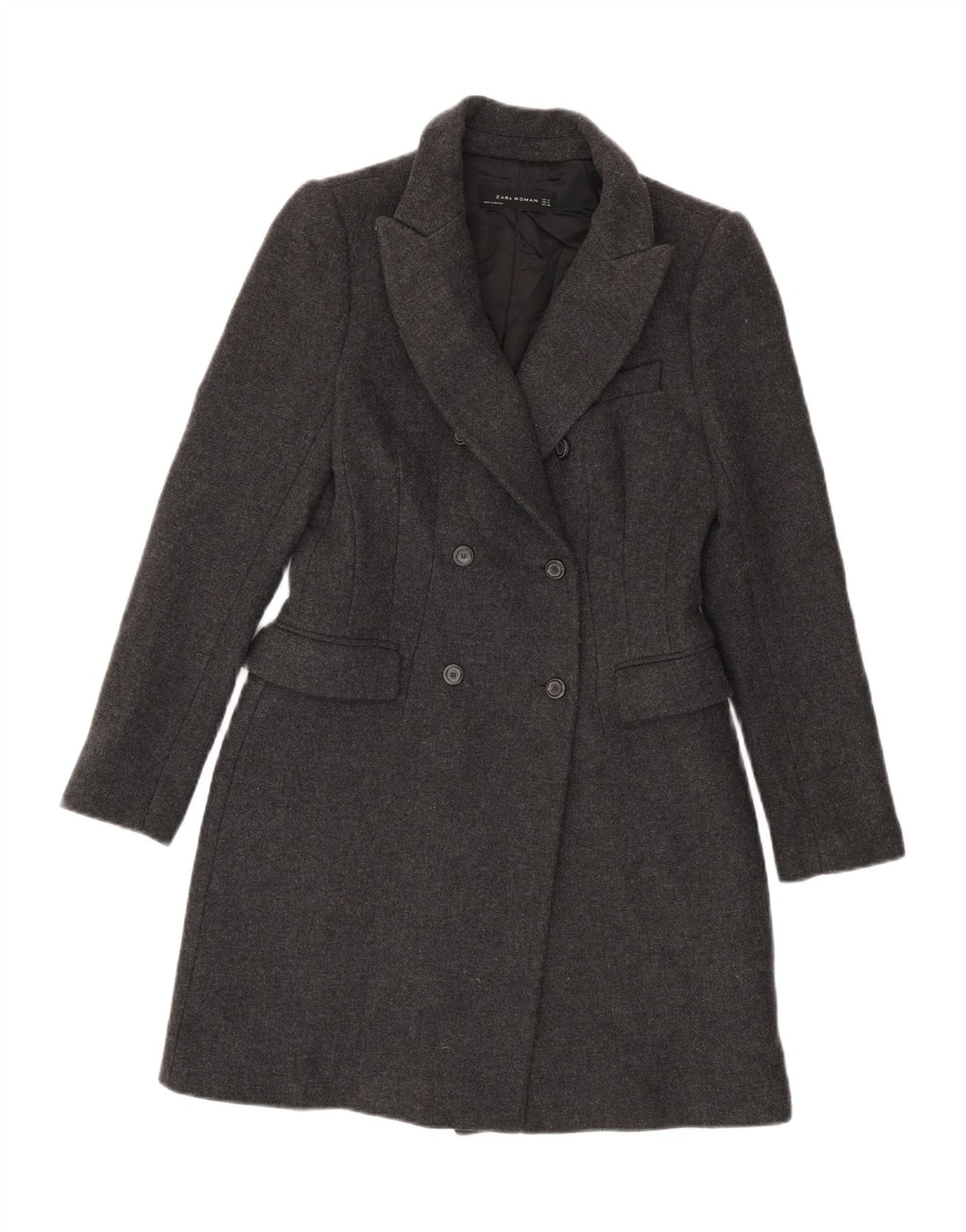 Cappotto doppiopetto da donna ZARA UK 12 Grigio medio