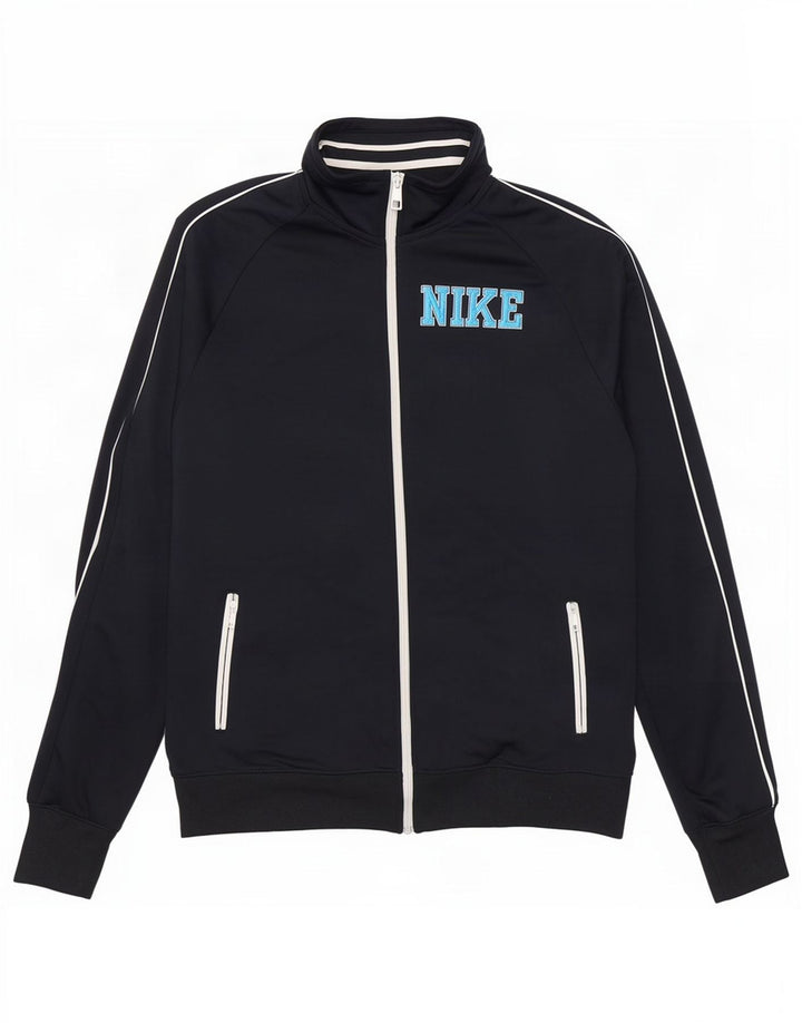 Giacca da ginnastica grafica da uomo Nike, giacca grande, in poliestere blu navy