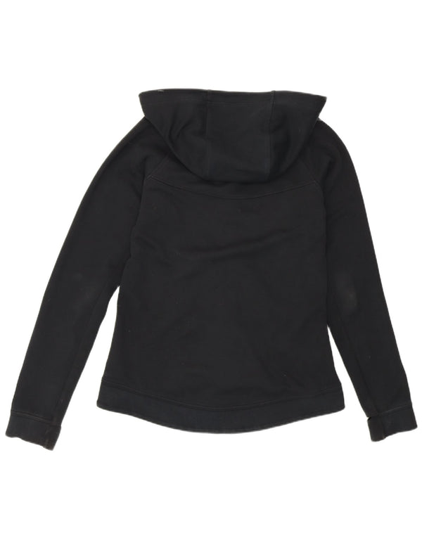Maglione con cappuccio e zip da donna NIKE UK 12 cotone nero medio