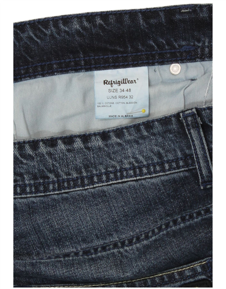 Jeans slim da uomo Refrigiwear W34 L30 cotone blu navy
