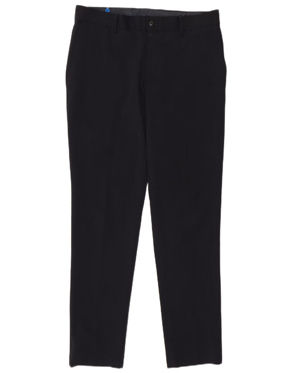 Pantaloni casual slim da uomo Zara EU 40 Medium W31 L30 Poliestere blu navy