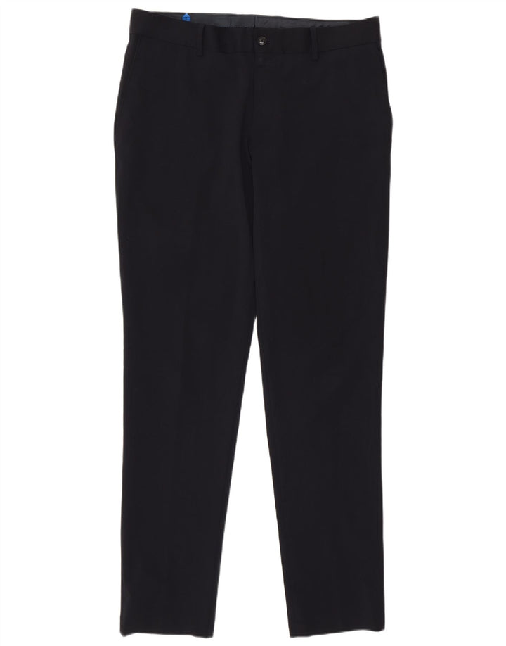 Pantaloni casual slim da uomo Zara EU 40 Medium W31 L30 Poliestere blu navy