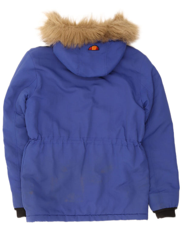 Giacca a vento con cappuccio da uomo Ellesse UK 34 XS nylon blu