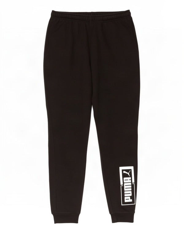 Pantaloni da tuta grafica da ragazzo Puma Joggers 15-16 anni in cotone nero