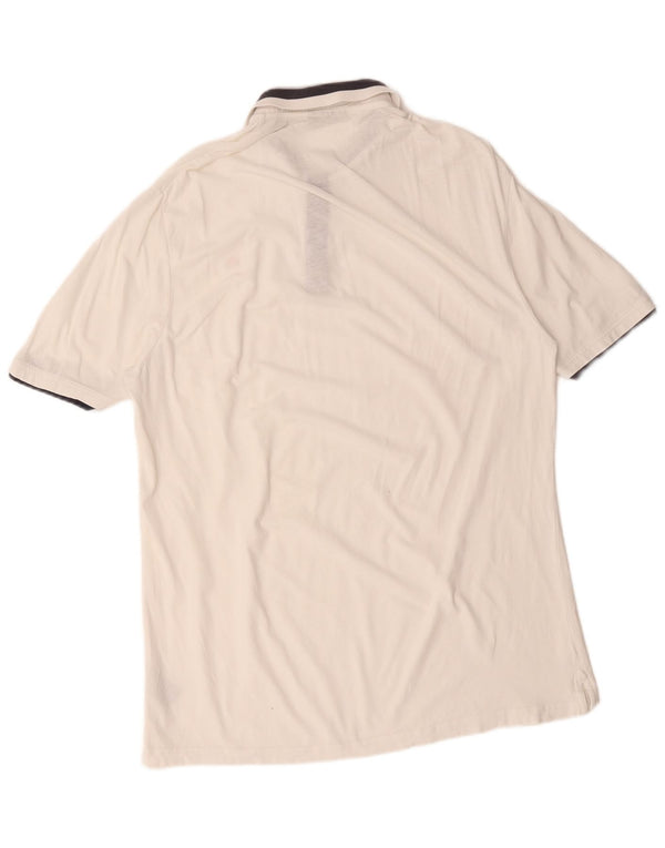 Polo da uomo Ellesse XL in cotone a righe bianche