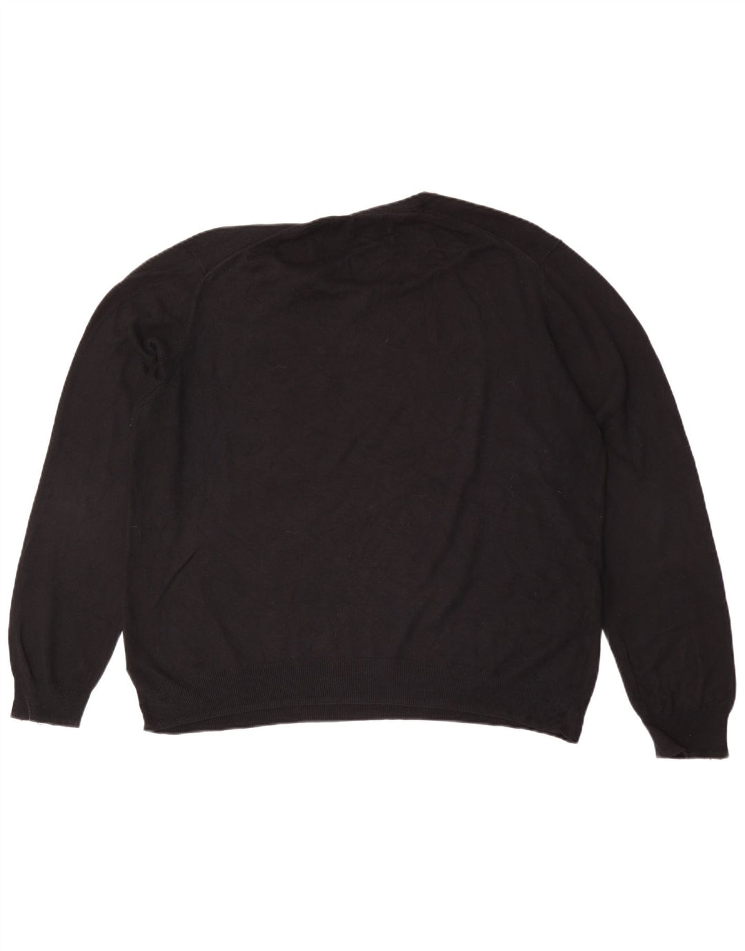 Maglione da uomo Marks & Spencer vestibilità regolare con scollo a V XL cotone nero