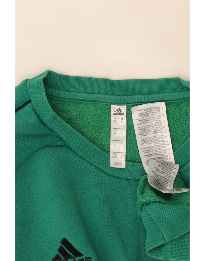 Felpa da uomo ADIDAS maglione XL turchese cotone