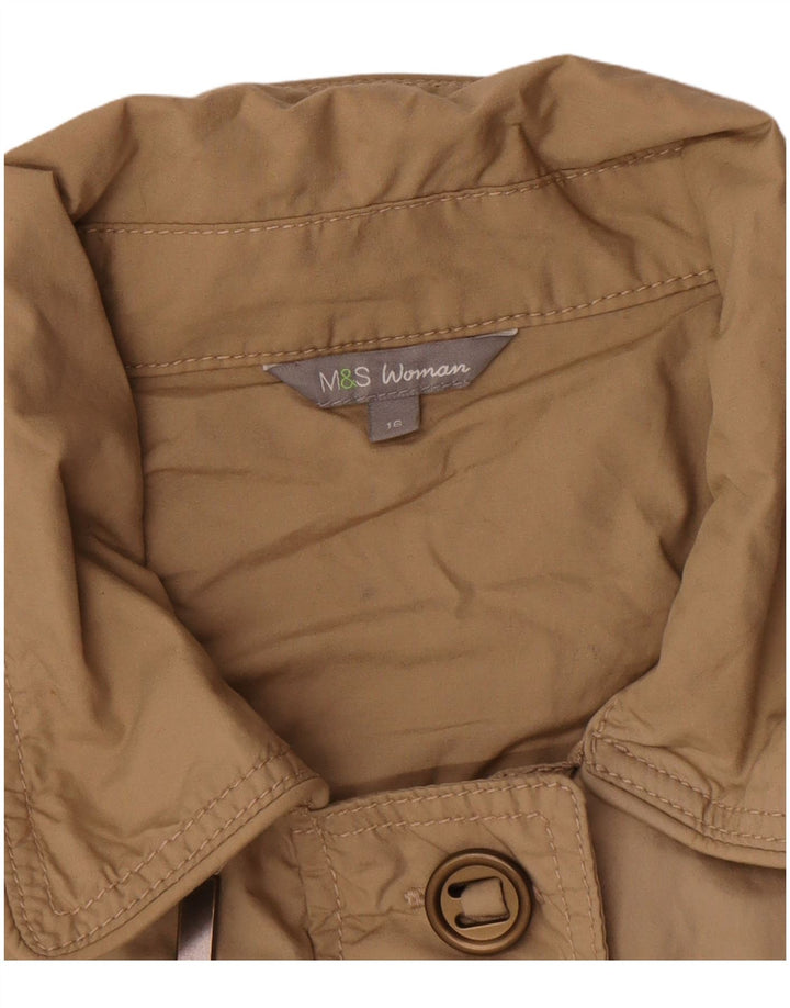 Giacca militare da donna Marks & Spencer UK 16 grande cotone beige