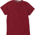PIERRE CARDIN T-shirt da donna Top UK 14 Medium Maroon Cotton