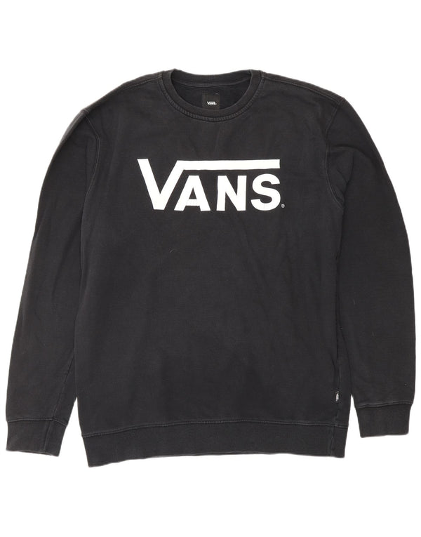 Felpa grafica da uomo VANS Maglione grande nero