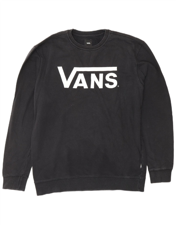 Felpa grafica da uomo VANS Maglione grande nero