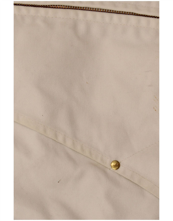 Giacca bomber con cappuccio da uomo Richlu UK 40 grande cotone bianco sporco