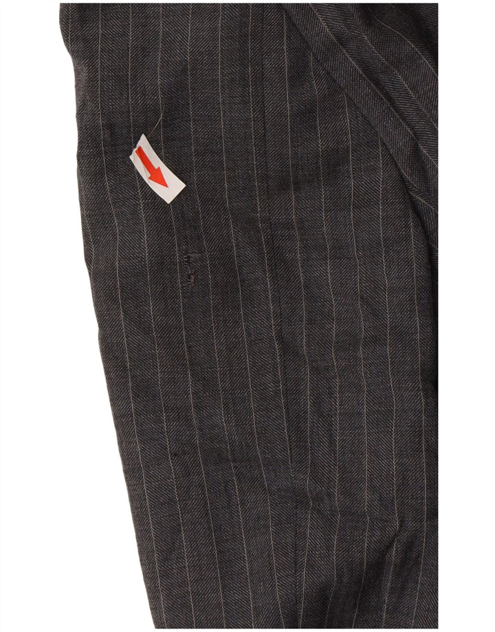 Giacca blazer a 2 bottoni da uomo Marks & Spencer UK 44 XL lana gessata grigia