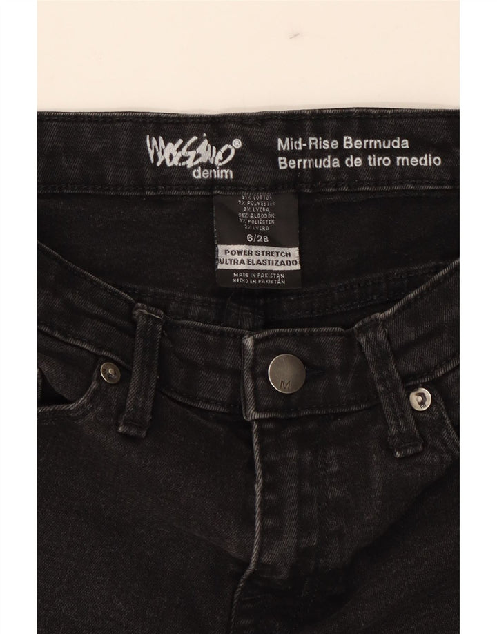 MOSSIMO Womens Mid Rise Denim Shorts US 6 Medium W28  Black Cotton Vintage Mossimo and Second-Hand Mossimo from Messina Hembry 