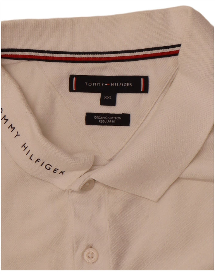 TOMMY HILFIGER Polo da uomo vestibilità regolare 2XL cotone color block bianco