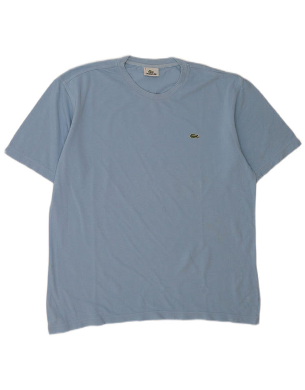 T-shirt da uomo Lacoste taglia 4 in cotone blu medio