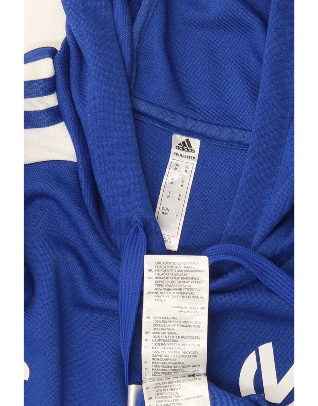 Felpa con cappuccio grafica Adidas Aeroready da uomo in poliestere blu medio