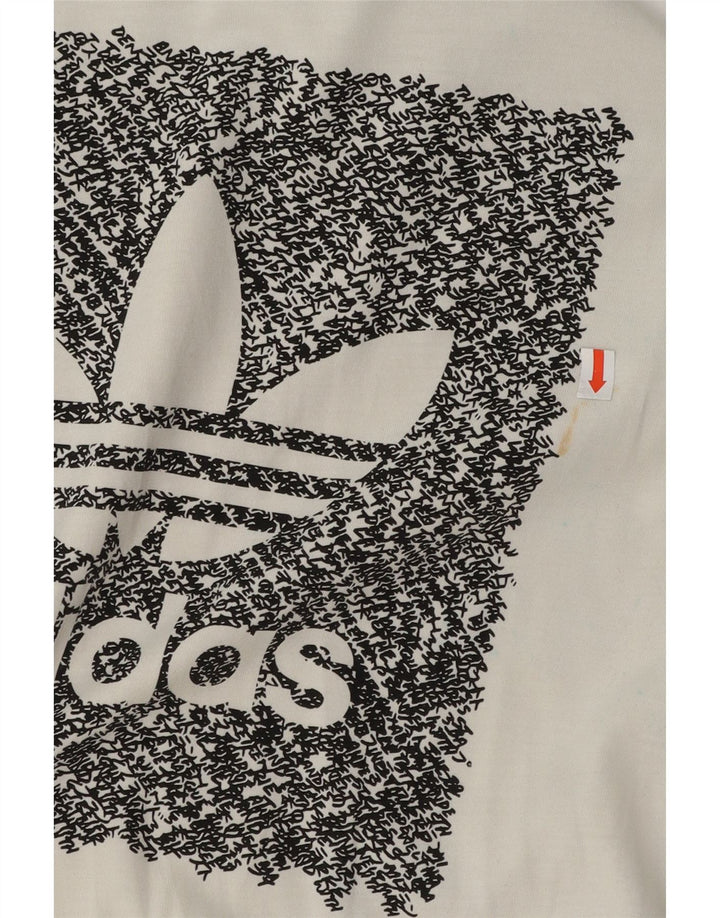 T-shirt grafica da uomo Adidas Top piccola in cotone bianco