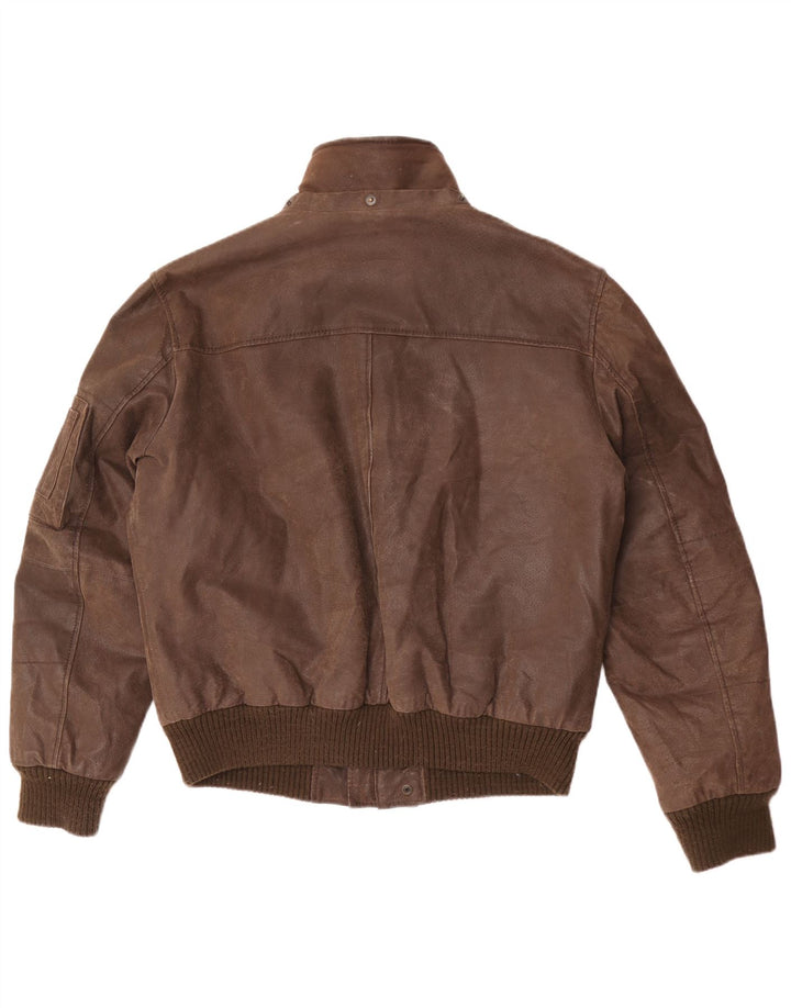 Giubbotto Bomber Uomo Conbipel in Pelle Scamosciata IT 54 XL Pelle Marrone