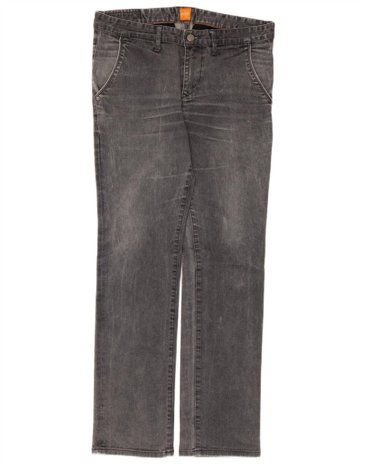 Jeans dritti da uomo Hugo Boss W32 L30 Grigi