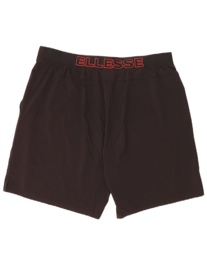 Pantaloncini sportivi grafici da uomo Ellesse grandi in poliestere nero