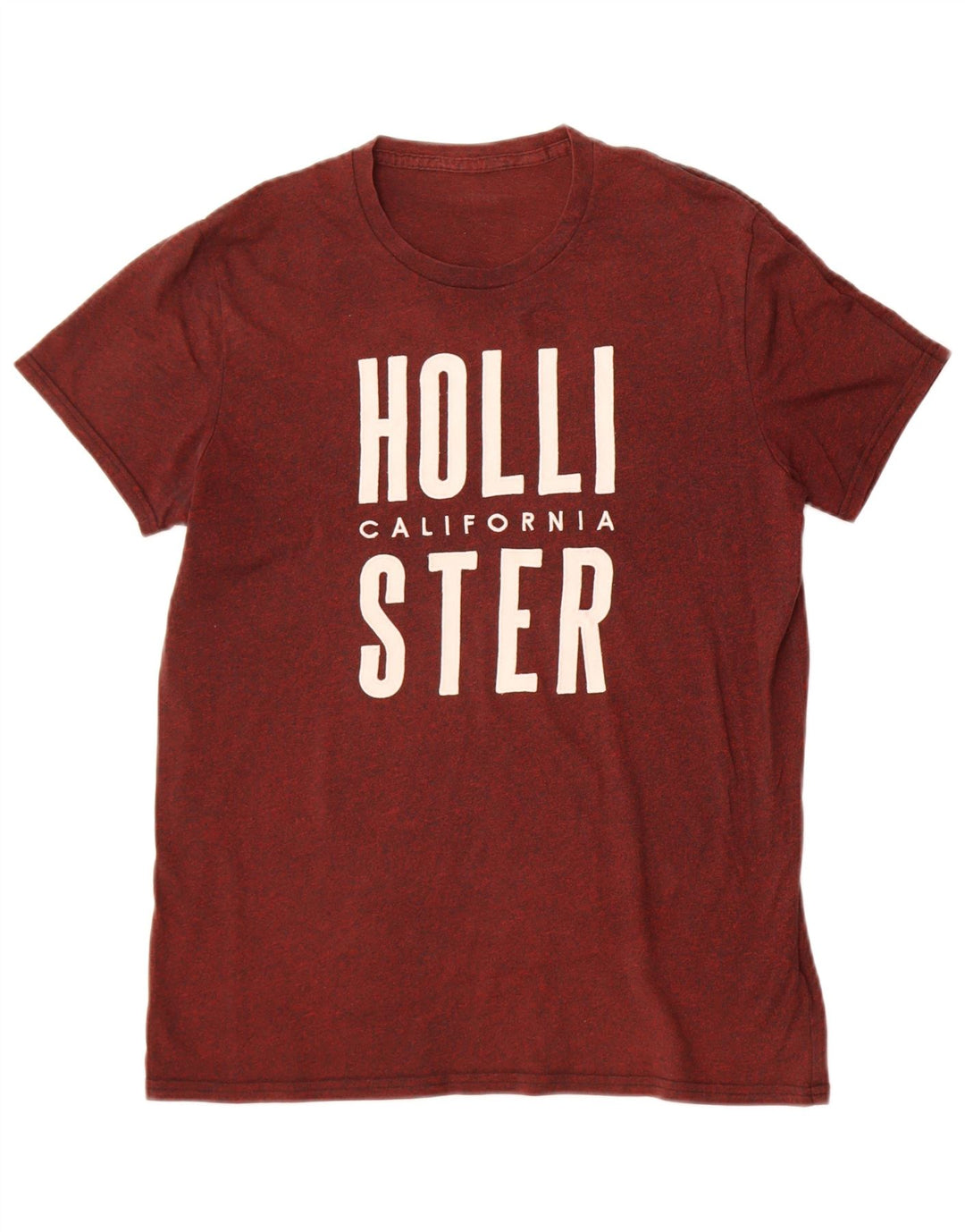 T-shirt grafica da uomo Hollister Top in cotone chiazzato medio marrone