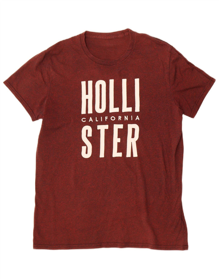T-shirt grafica da uomo Hollister Top in cotone chiazzato medio marrone