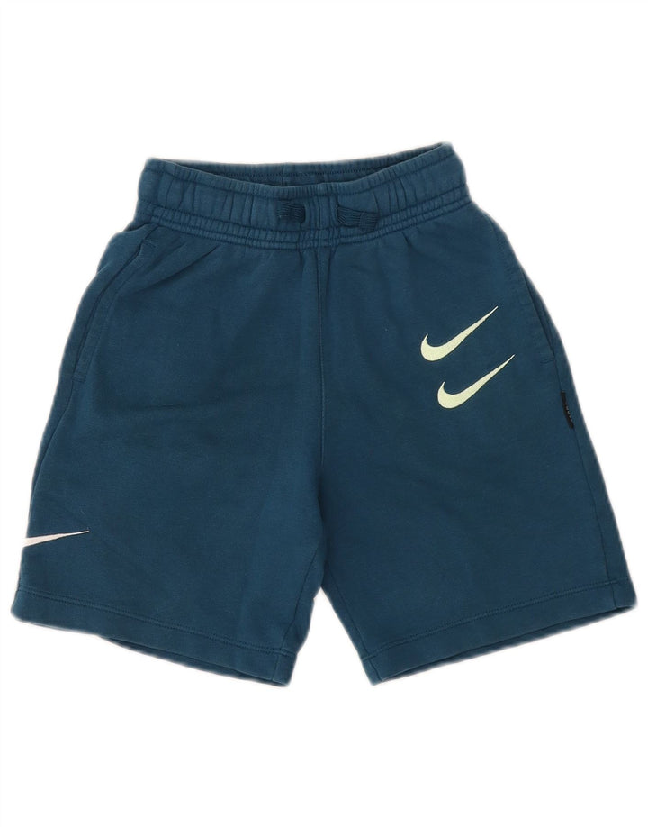 Pantaloncini sportivi con grafica NIKE da ragazzo 8-9 anni piccoli in cotone blu