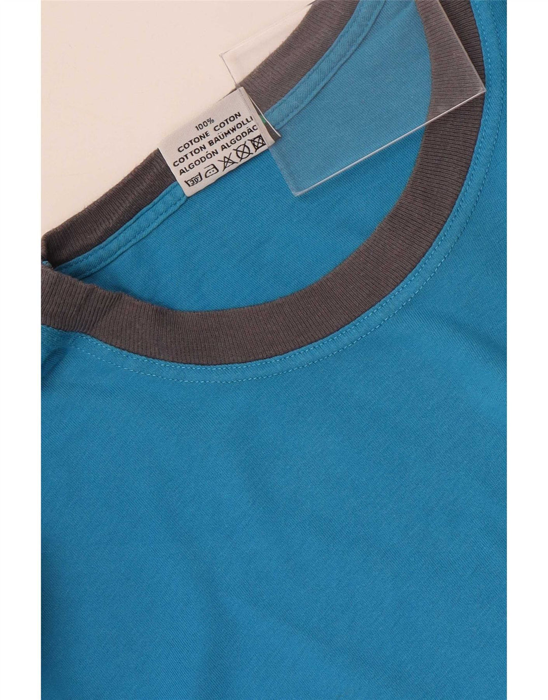 T-shirt Diadora Uomo Top Large Blu Colourblock in cotone