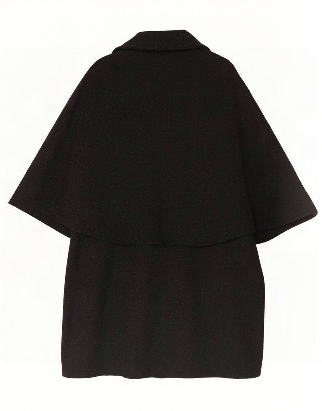 Cappotto poncho da donna di qualità superiore, taglia unica, in lana color block grigio