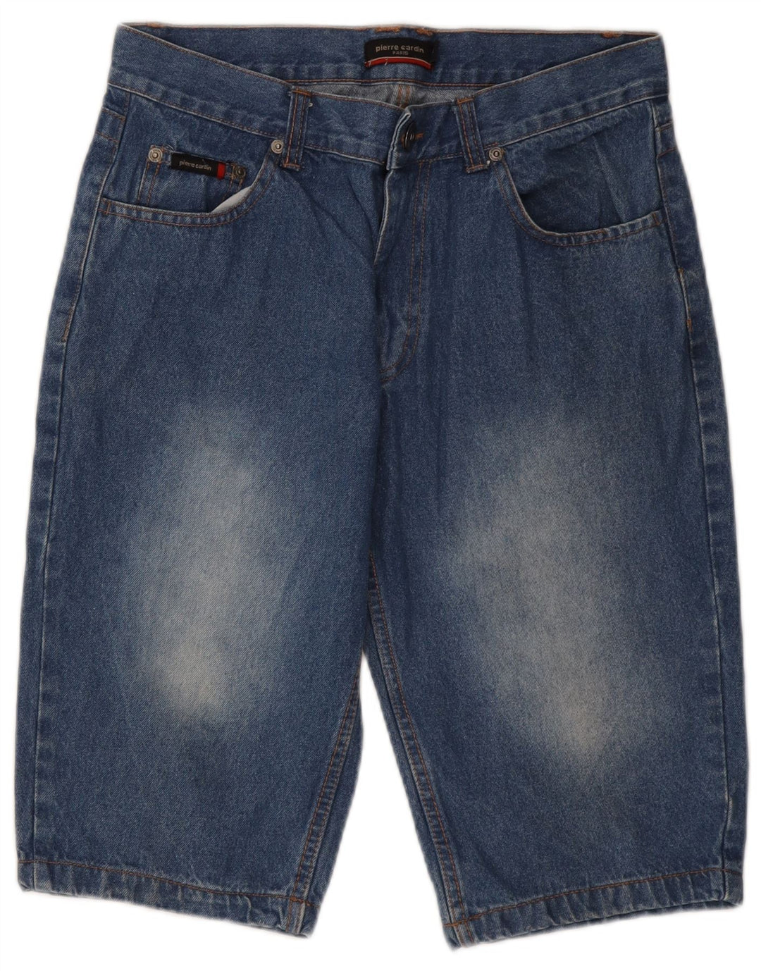 Pantaloncini di jeans da uomo Pierre Cardin piccoli W28 cotone blu