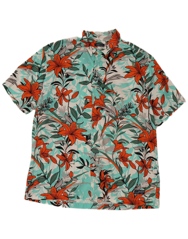 Camicia a maniche corte da uomo Superdry 2XL blu floreale modal