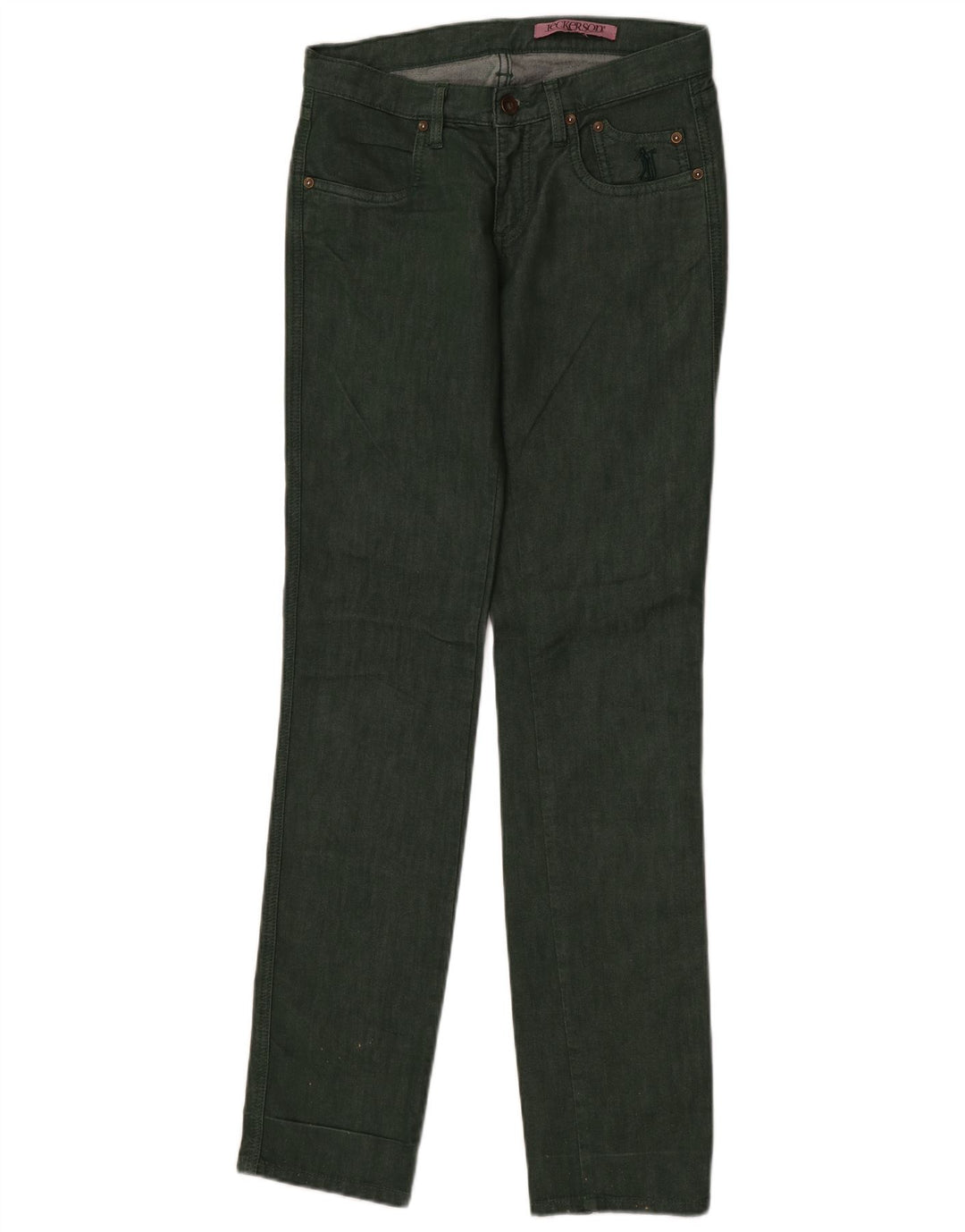 Jeans slim da donna Jeckerson W28 L34 verdi