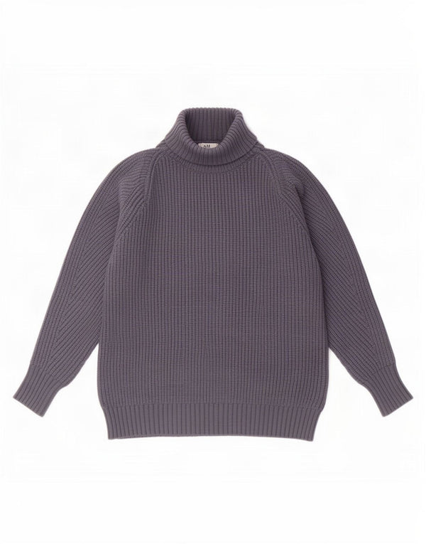 Maglione maglione collo alto da donna Zara UK 10 piccolo grigio