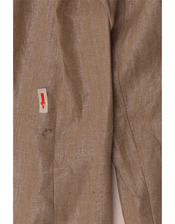Giacca blazer aperta da donna Zara UK 14 Lino beige medio