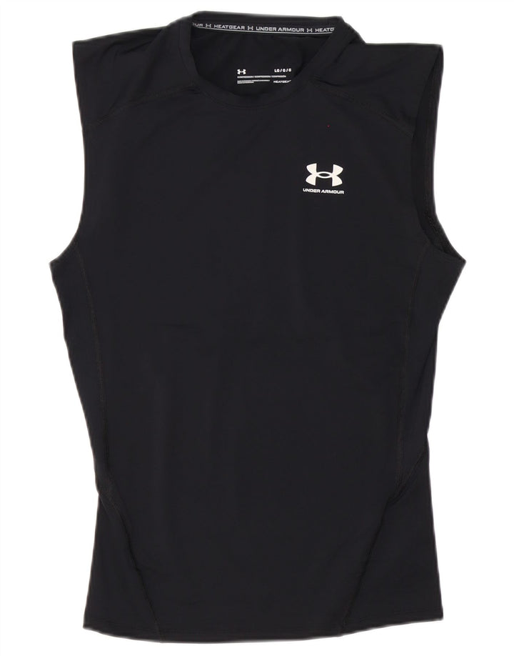 Canottiera Under Armour da uomo Heat Gear, grande, in poliestere nero